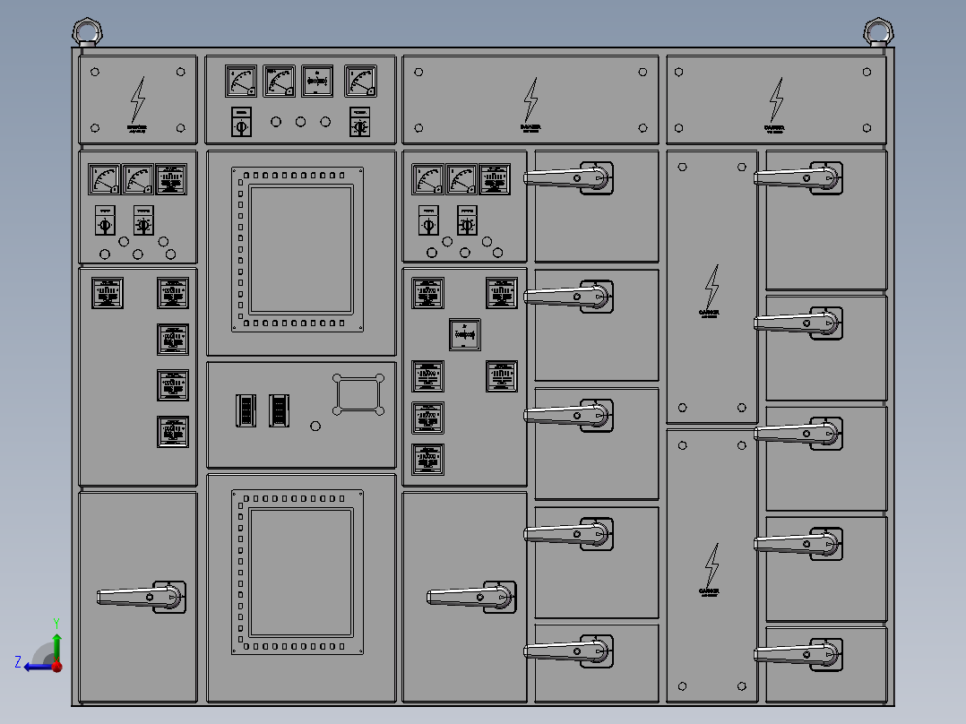 电器柜三维模型右视图