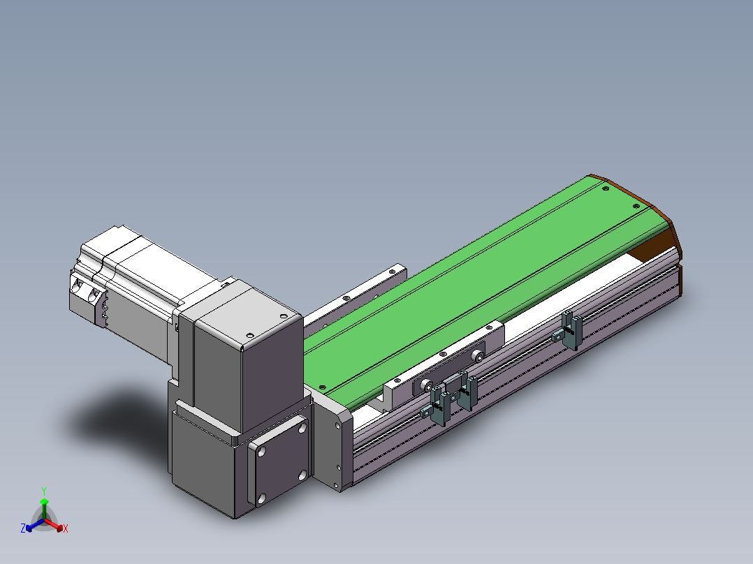 MTB同步带半封闭MTB10-RU-60正等轴测图