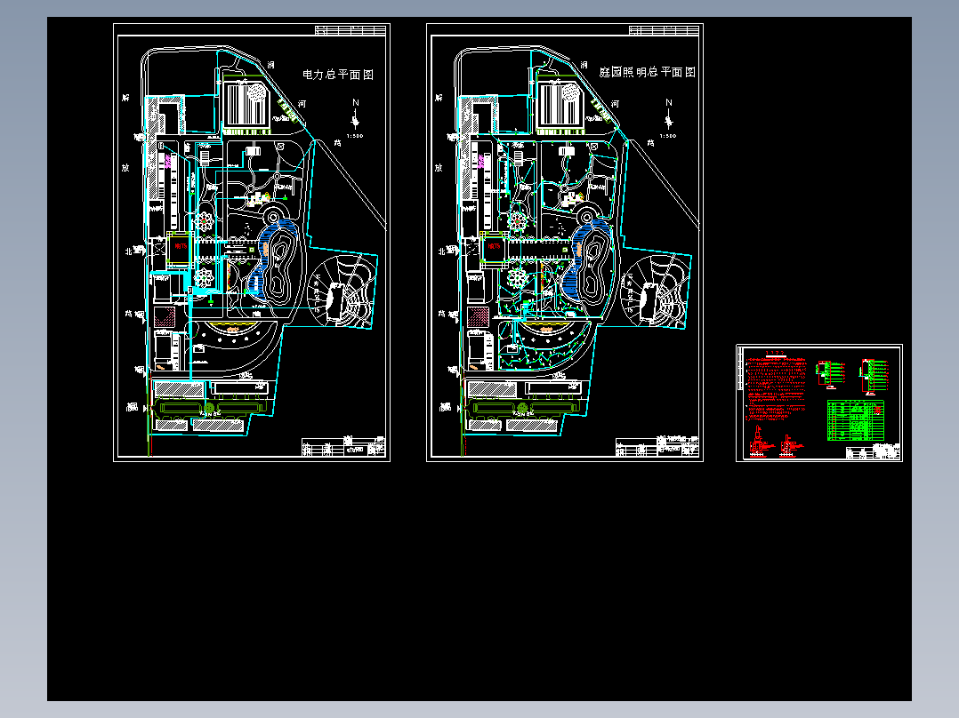 太原工人北文化宫花园照明设计图