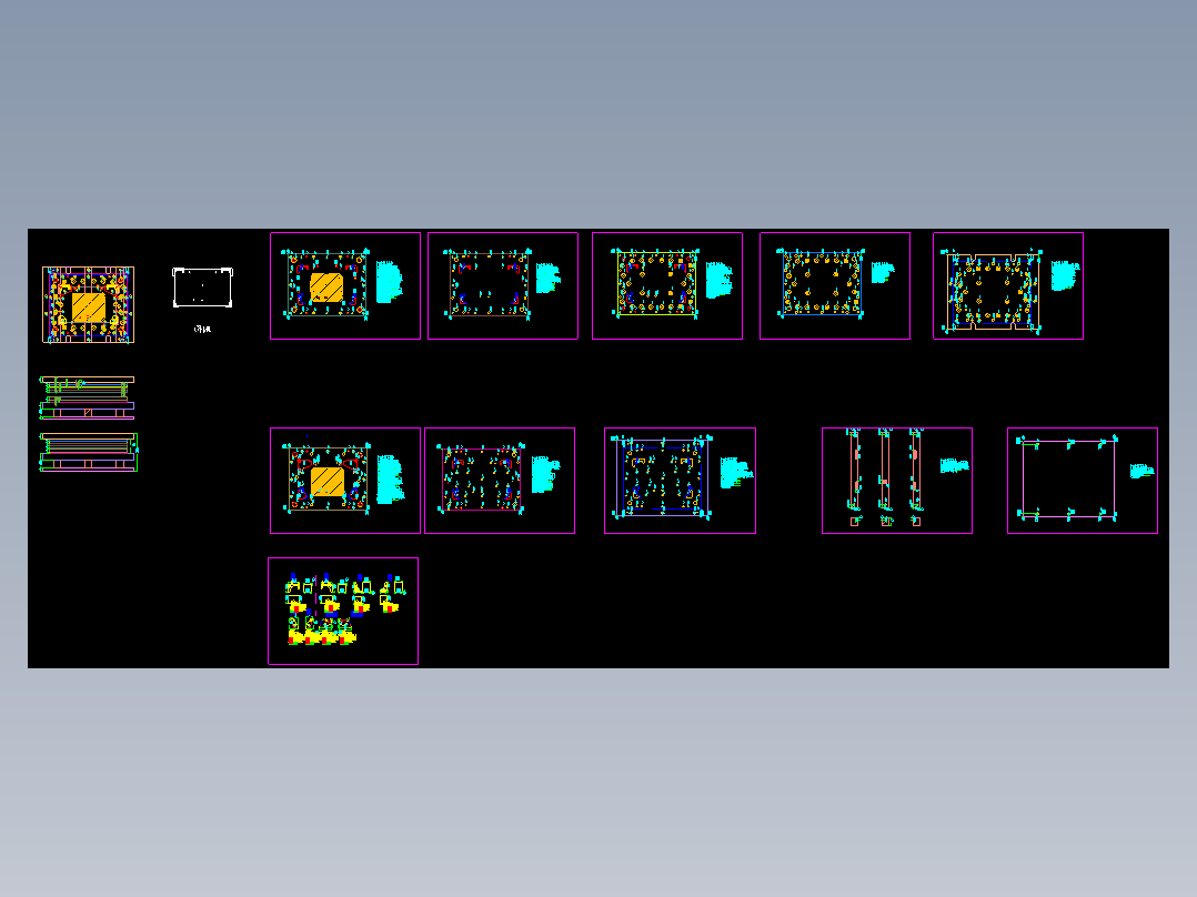 电脑外壳切角下料模具CAD设计图纸