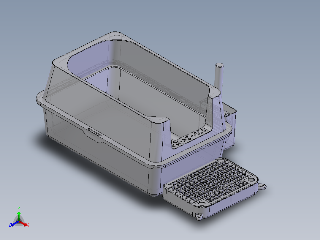 猫砂盆正等轴测图