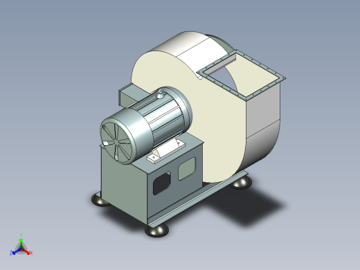 风机4-68№5A 左90°外形图 15KW-2P