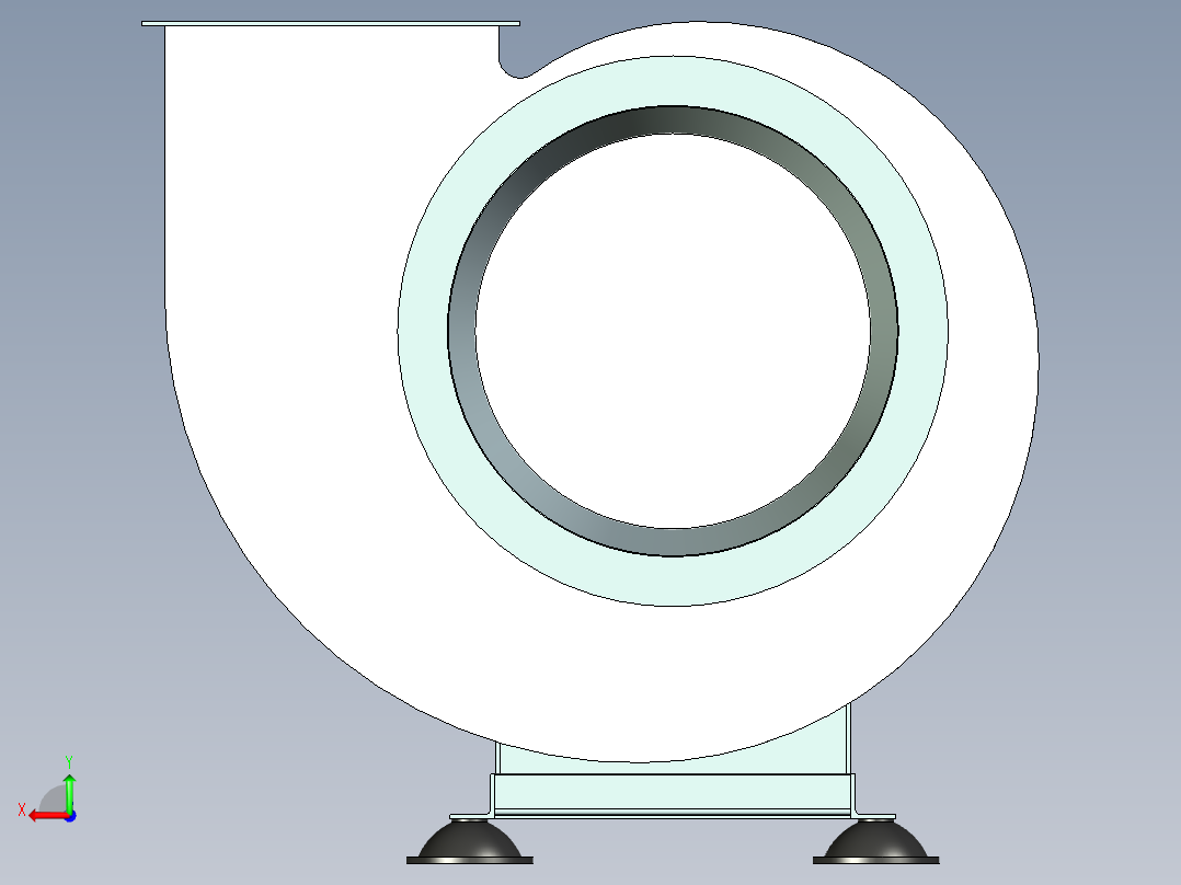 风机4-68№5A 左90°外形图 15KW-2P后视图