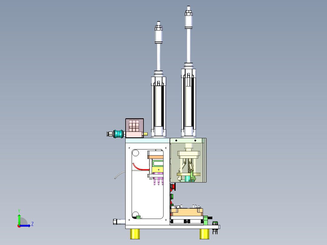 半自动铆压热熔接机左视图