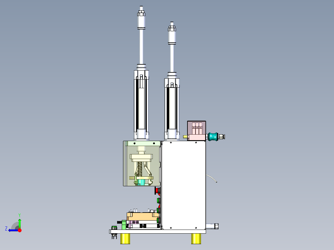 半自动铆压热熔接机右视图