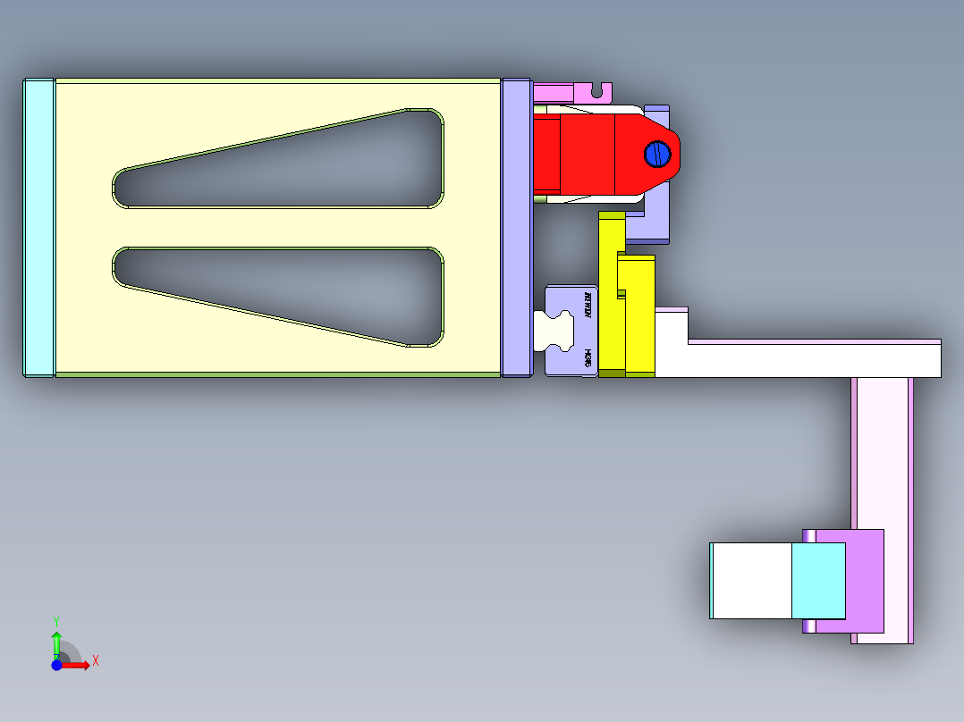 自动拨料机构前视图