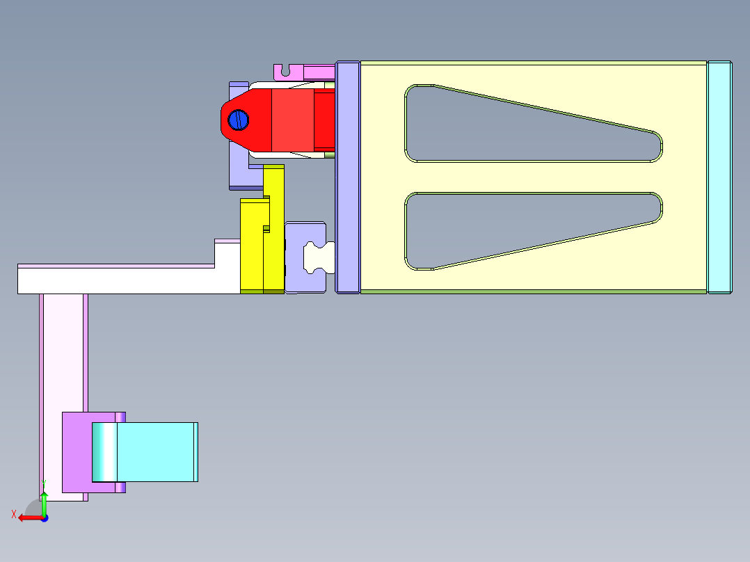 自动拨料机构后视图