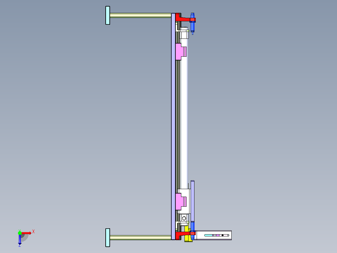 自动拨料机构俯视图