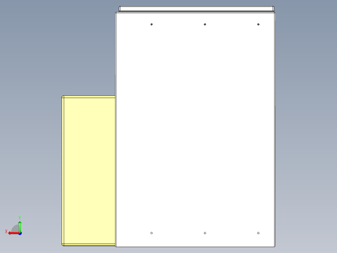 非标设备钣金操作平台设计后视图