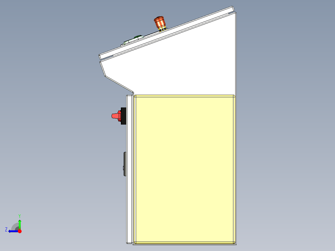 非标设备钣金操作平台设计右视图
