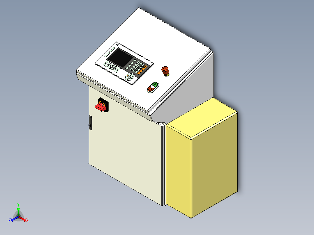 非标设备钣金操作平台设计正等轴测图