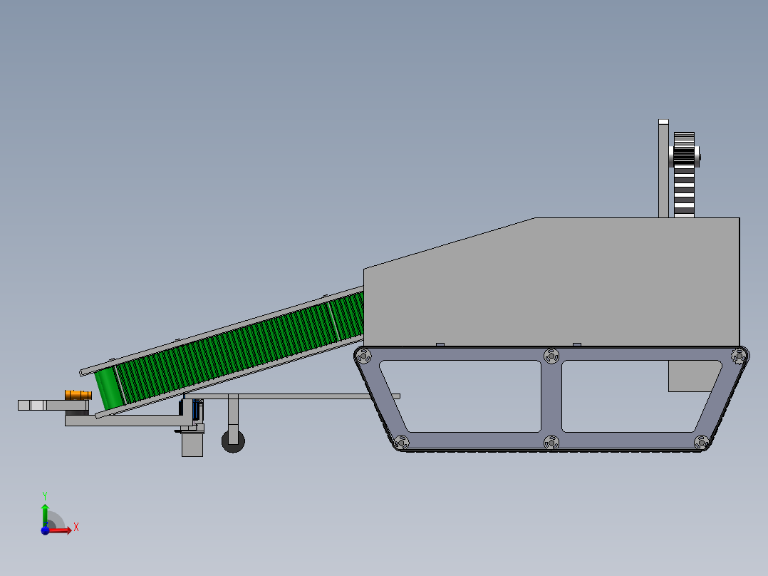 韭菜收割捆扎机前视图