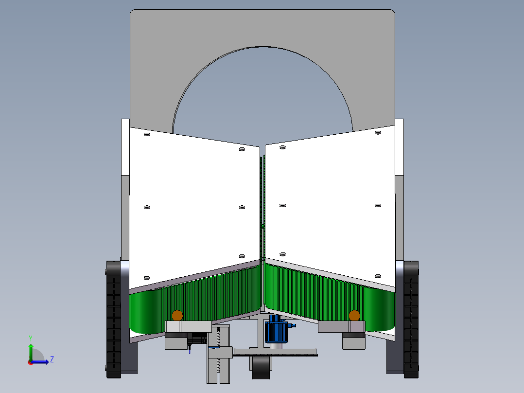 韭菜收割捆扎机左视图