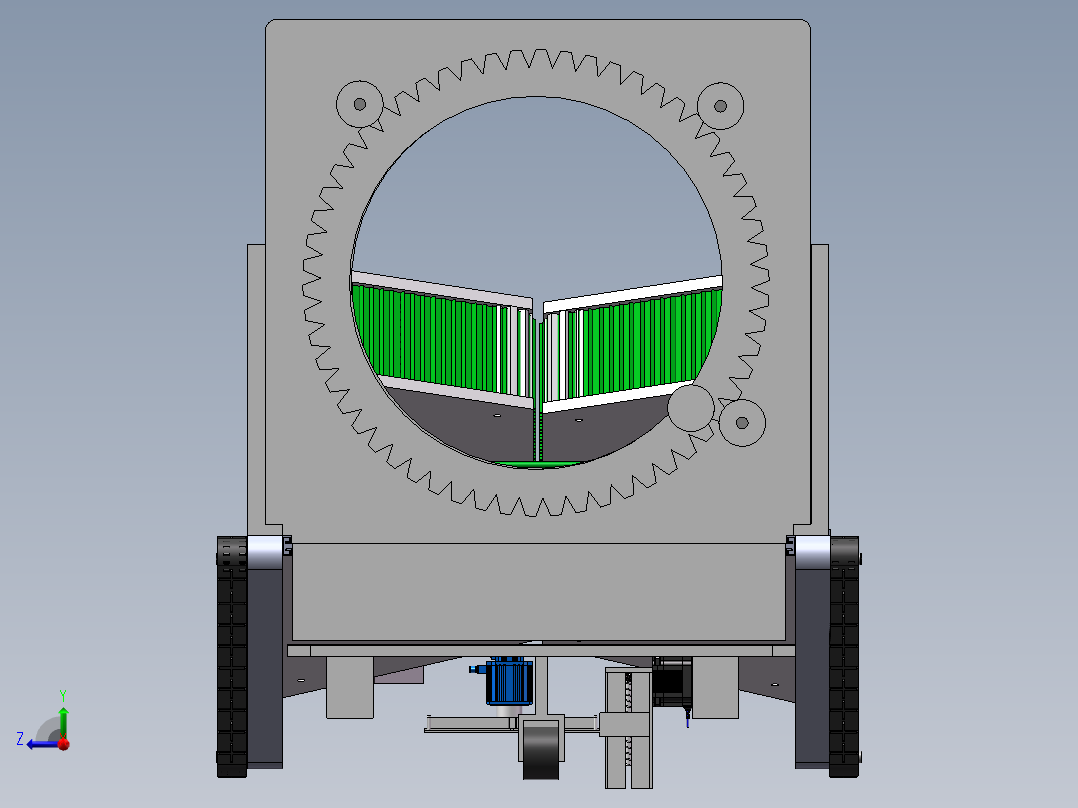 韭菜收割捆扎机右视图