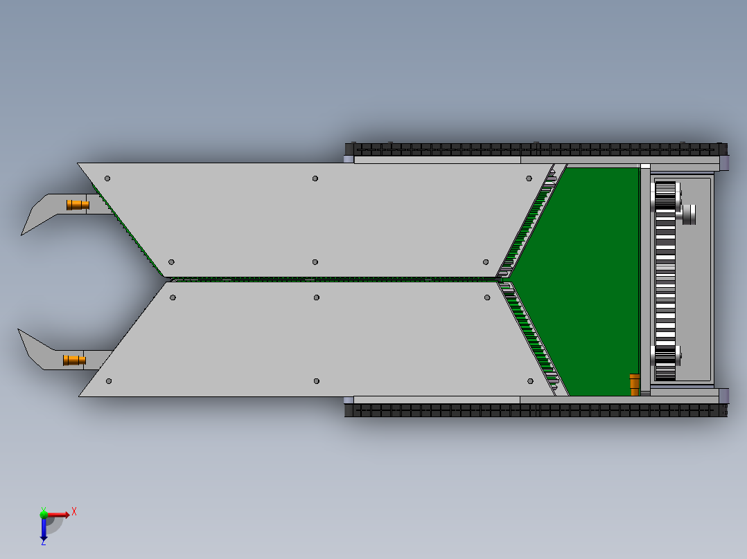 韭菜收割捆扎机俯视图