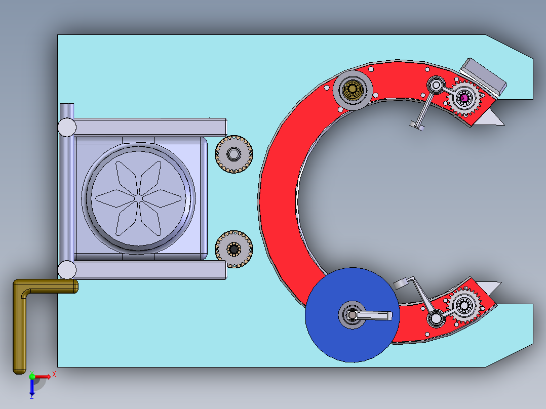 草绳缠绕机俯视图