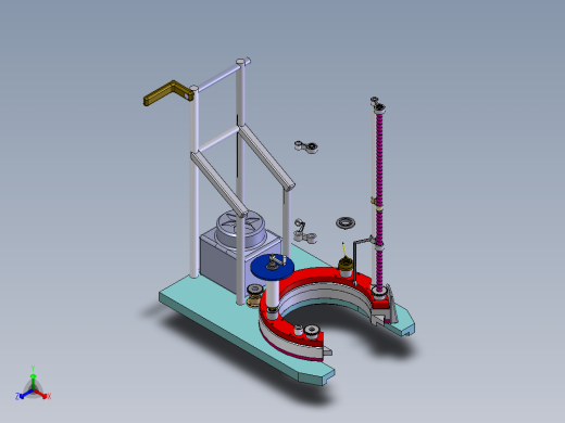 草绳缠绕机正等轴测缩略图