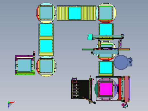 组合式捆扎缠绕包装一体机俯视缩略图