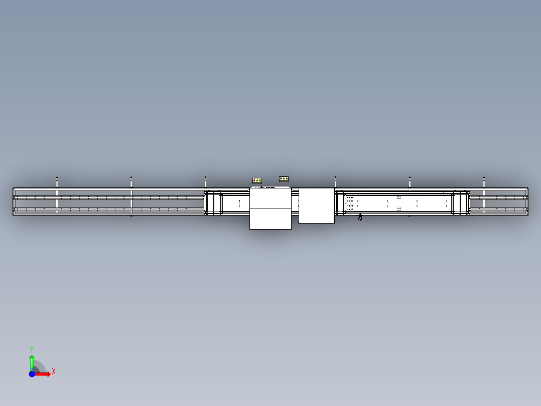 喷码机模具台架前视图