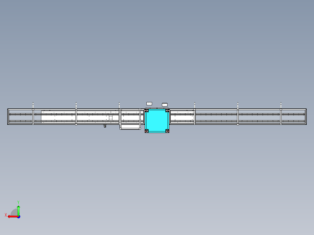 喷码机模具台架后视图