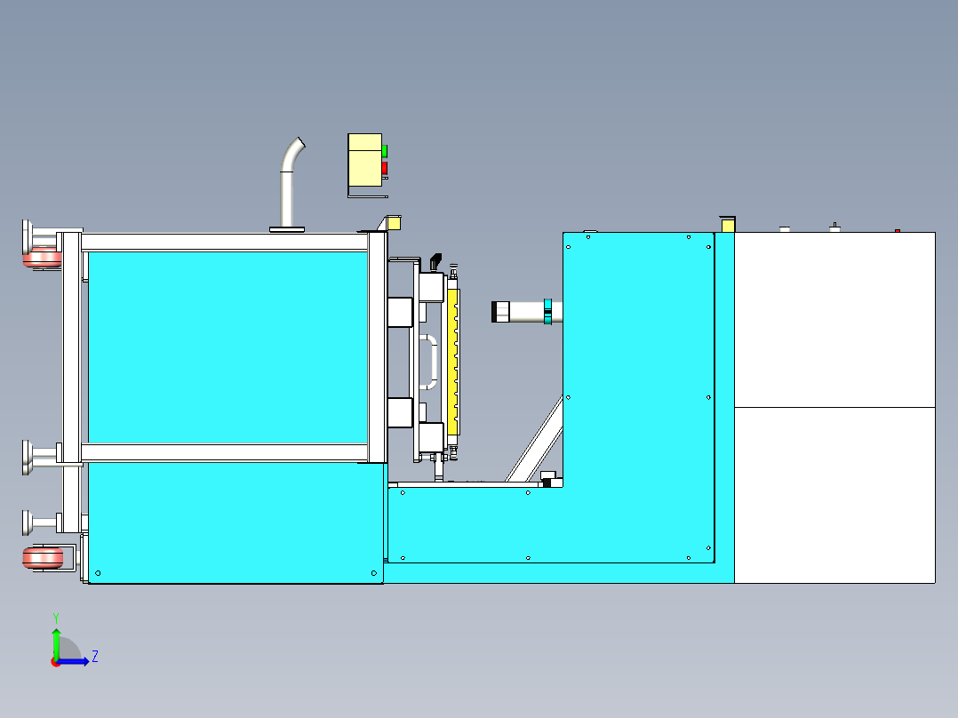 喷码机模具台架左视图