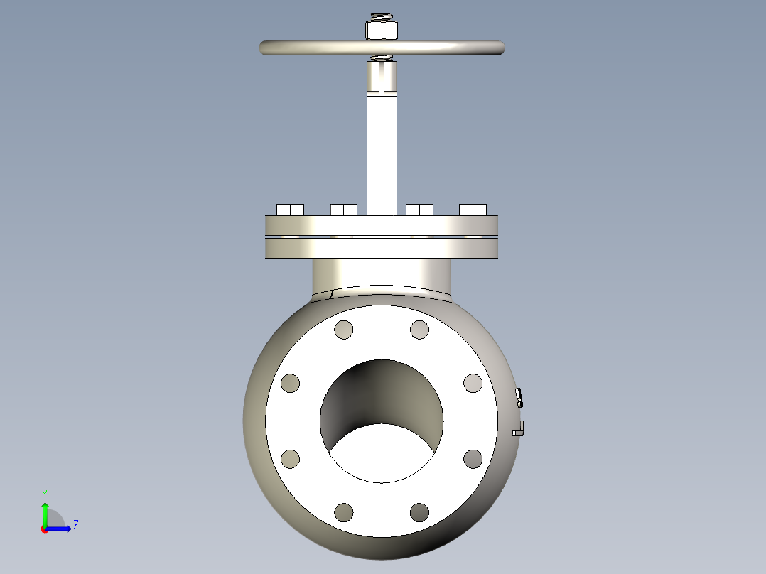铸铁 铸钢截止阀 截止止回阀-JIS5K-125左视图
