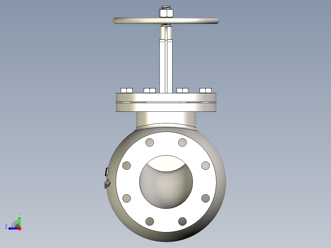 铸铁 铸钢截止阀 截止止回阀-JIS5K-125右视图