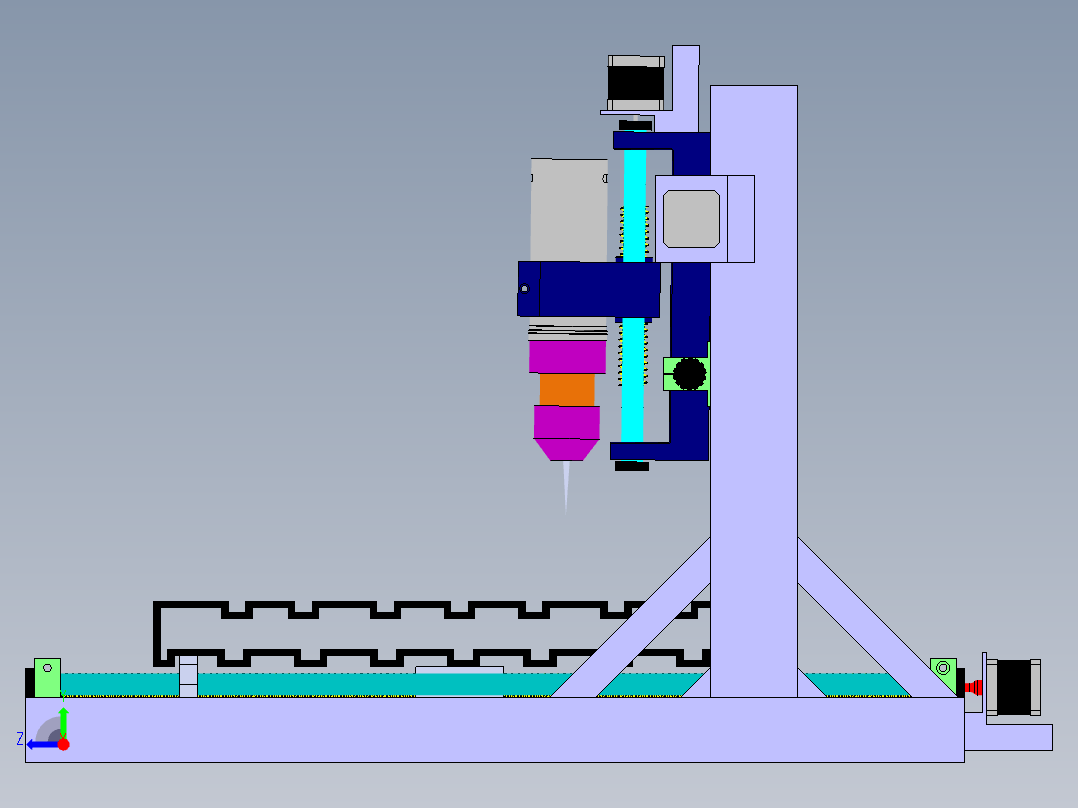 3018数控机床右视图