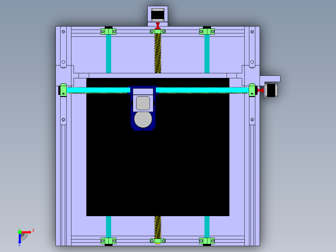 3018数控机床俯视图