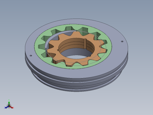 A0003284-液压内齿轮泵（辅助充电泵）正等轴测缩略图