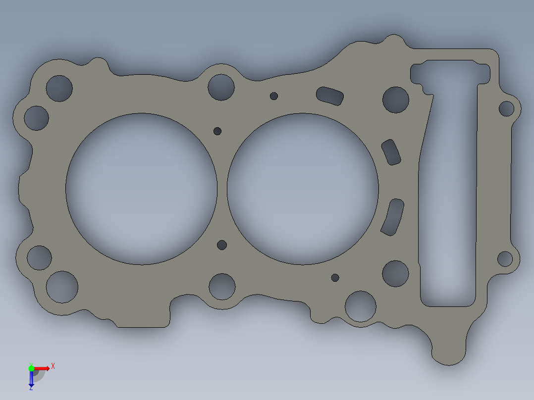 雅马哈 MT03 头垫片俯视图