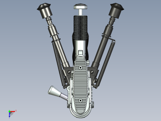 手枪左轮冲锋枪老式狙击步枪设计3D图纸sniper-rifle-19 STP俯视缩略图