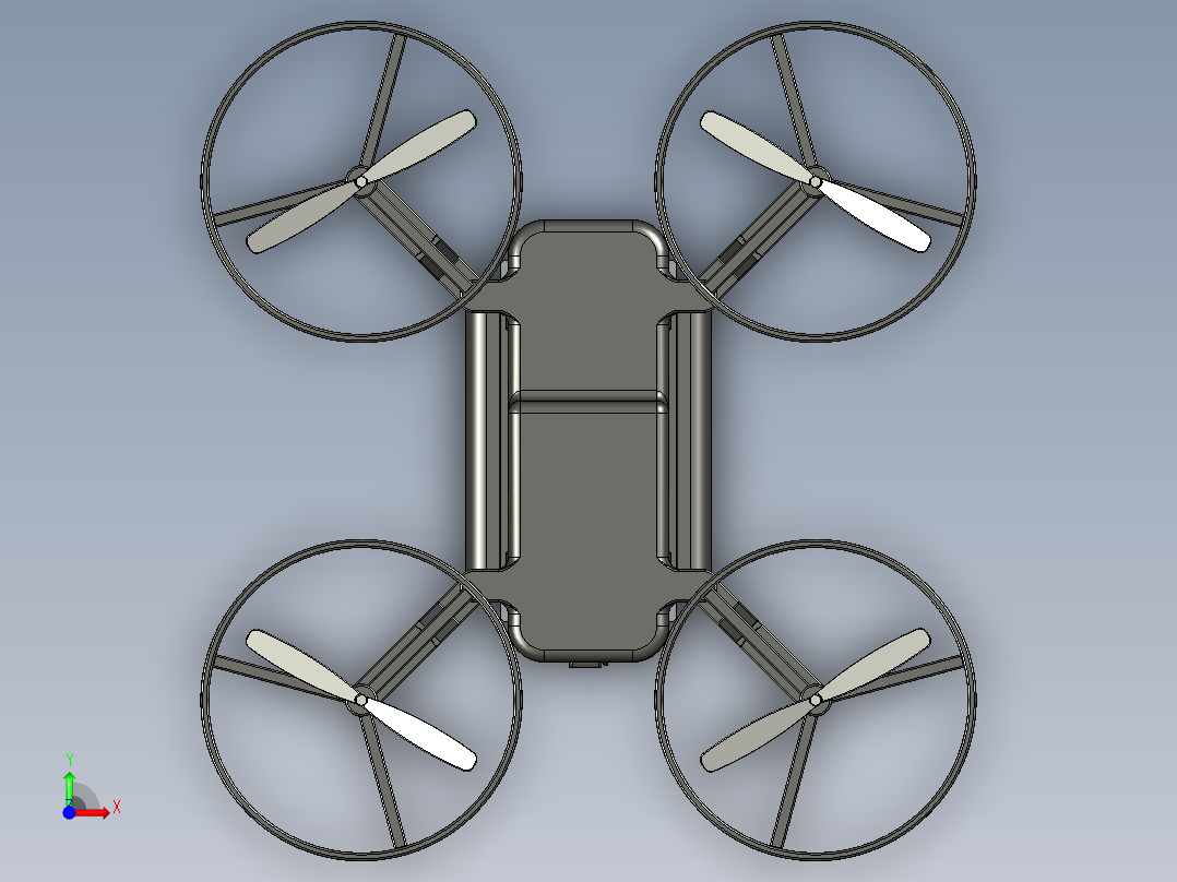 电池无人机测试前视图
