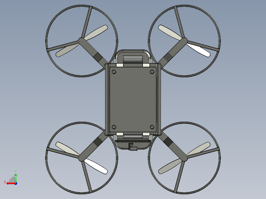 电池无人机测试后视图