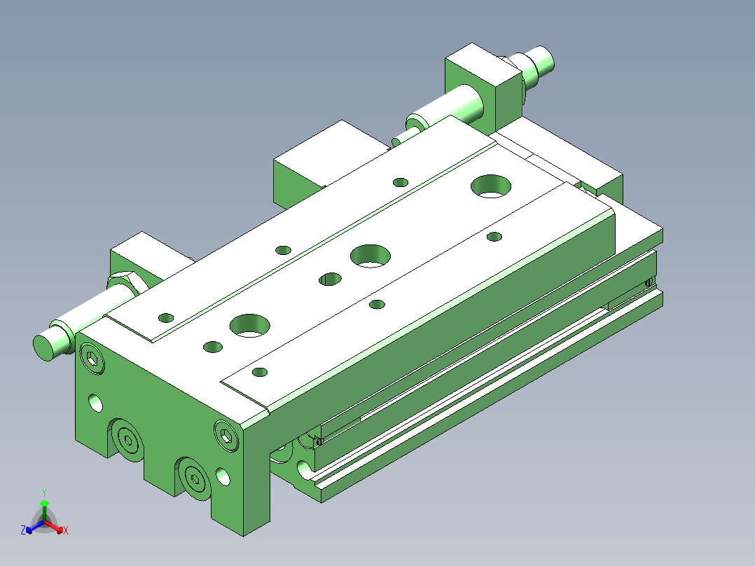 气缸MDX12x50-SG2AM2正等轴测图