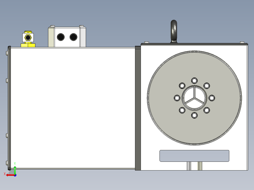 4 轴旋转卡盘后视图