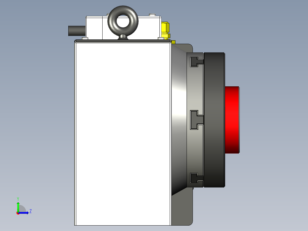 4 轴旋转卡盘左视图