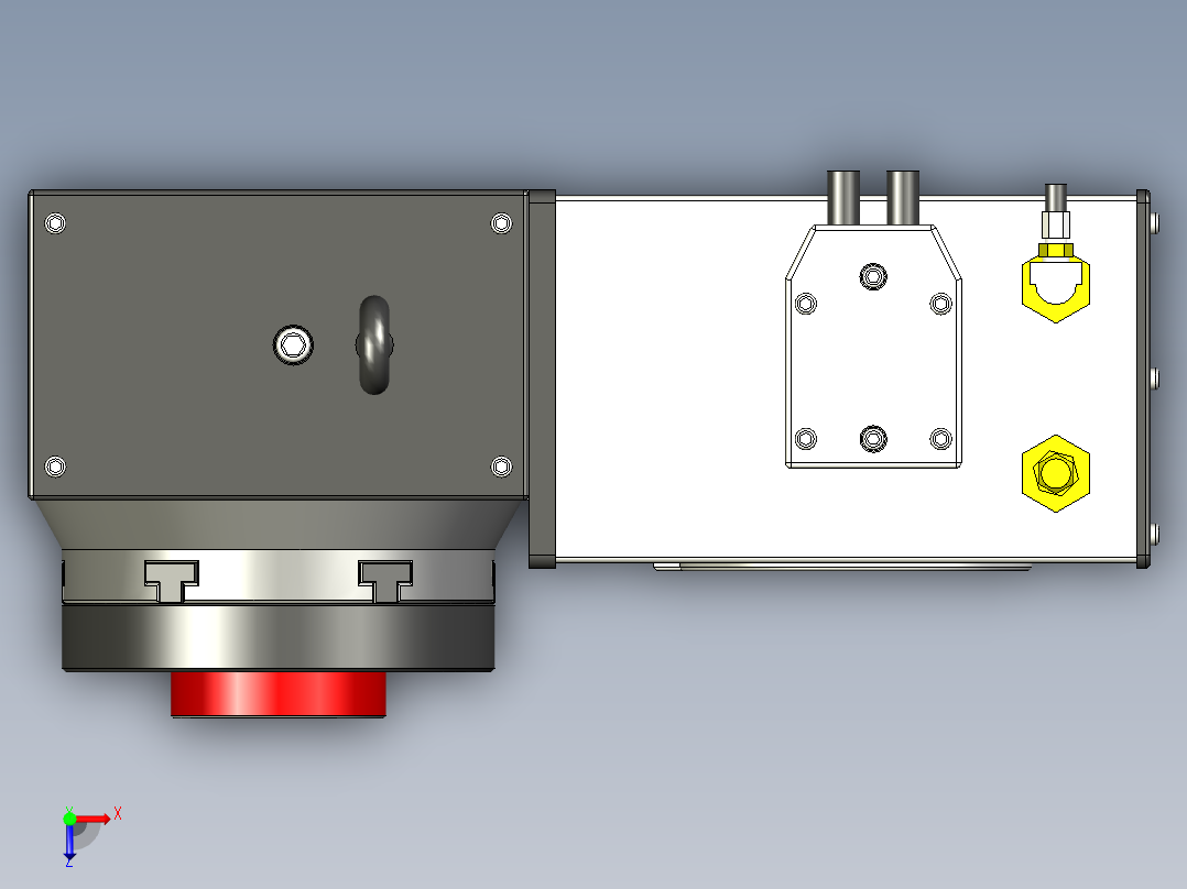 4 轴旋转卡盘俯视图