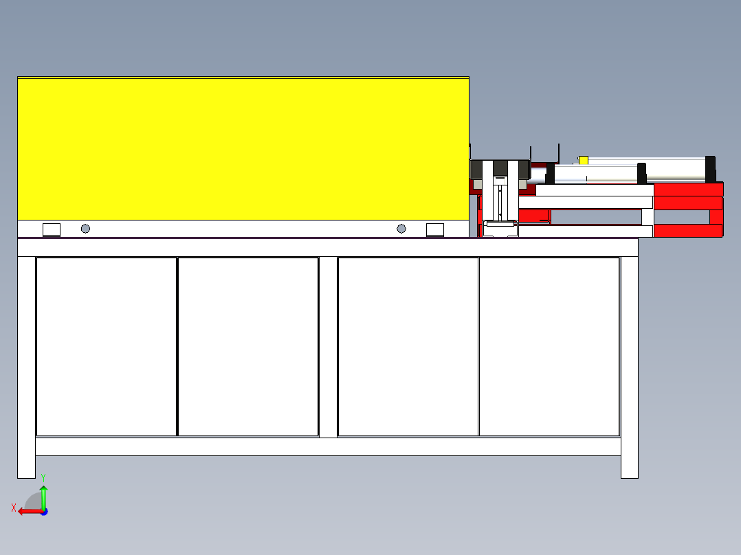 双工位透热炉（带气缸进料装置）后视图