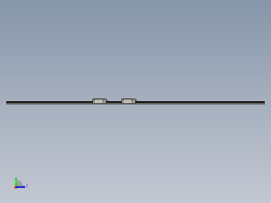 HGH-CAHGH-HA滚珠式线性滑轨直线导轨HGH35CA2R2400Z0CIE2左视图
