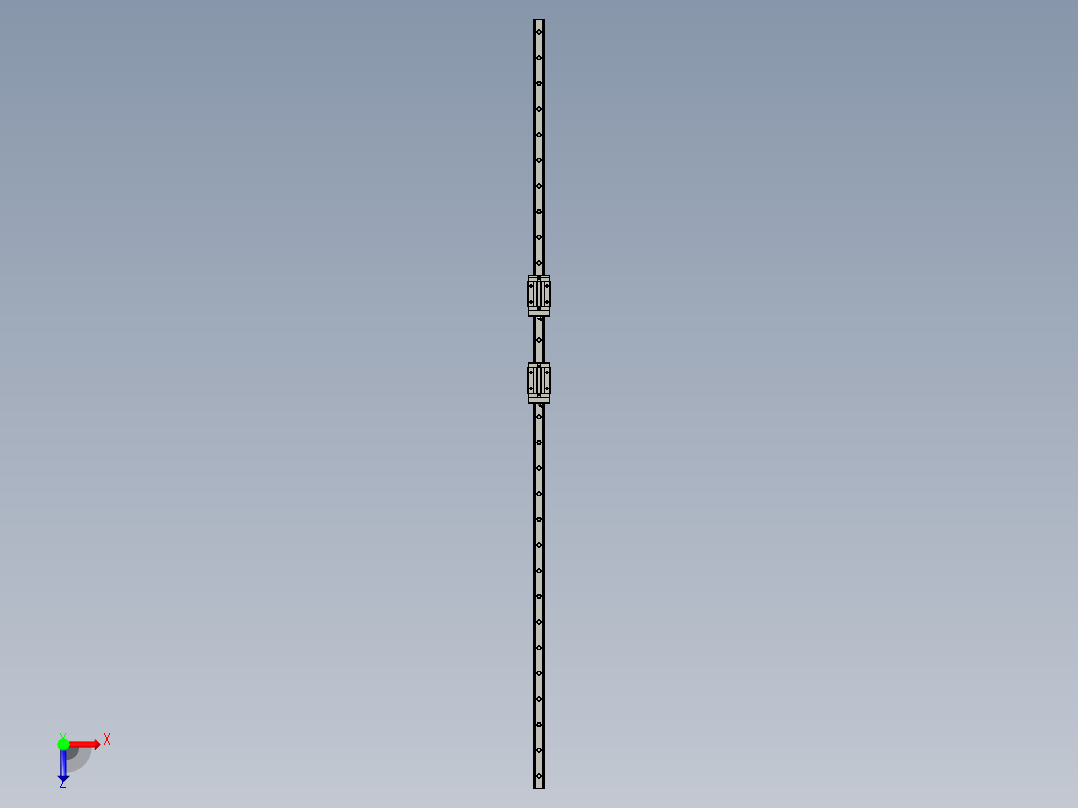 HGH-CAHGH-HA滚珠式线性滑轨直线导轨HGH35CA2R2400Z0CIE2俯视图