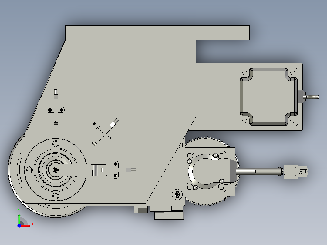 旋转摇摆打磨组件前视图