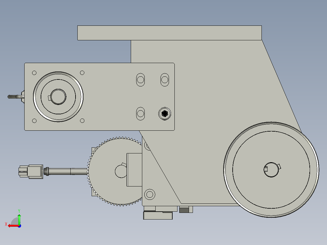 旋转摇摆打磨组件后视图