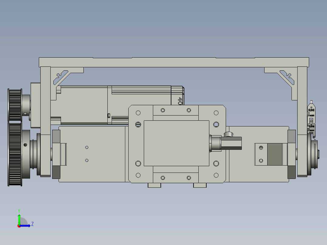 旋转摇摆打磨组件左视图