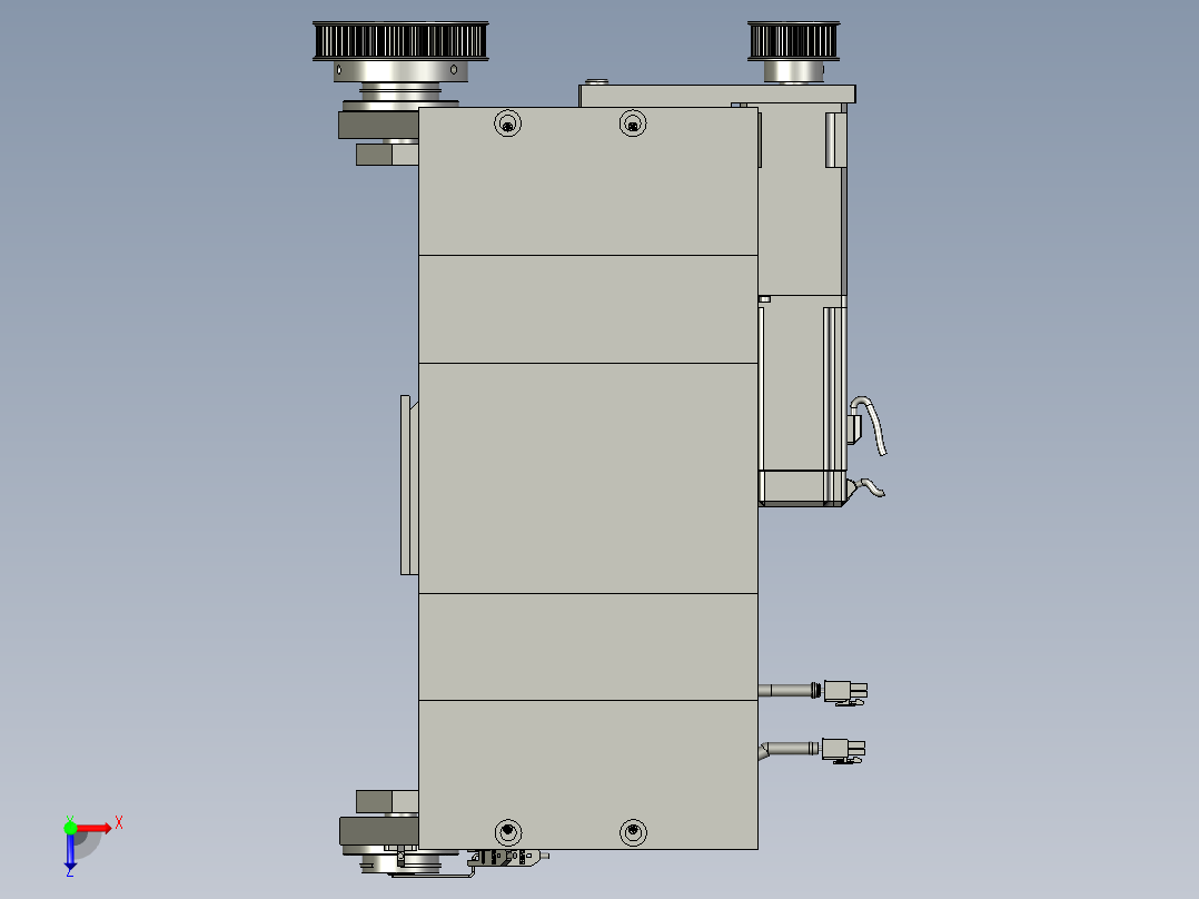 旋转摇摆打磨组件俯视图