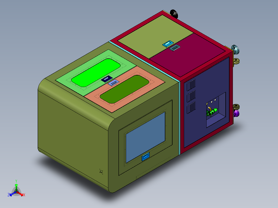 直线度自动检测机正等轴测图