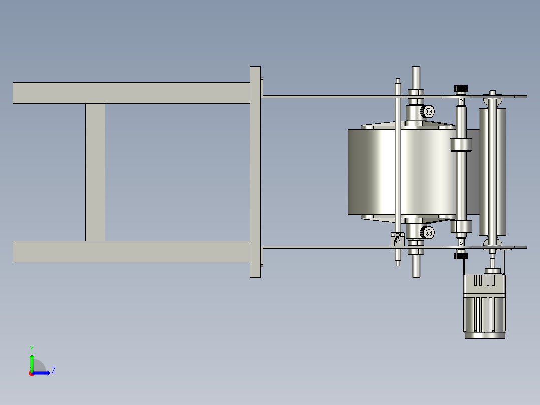 卷带送料装置左视图