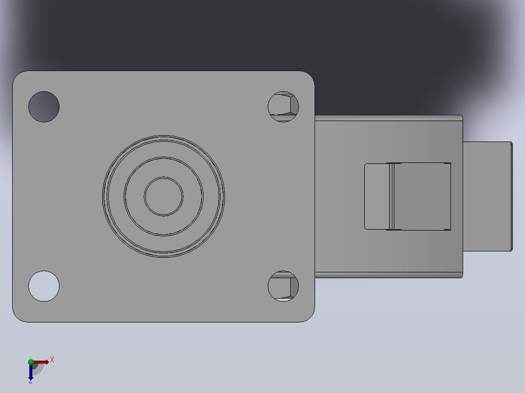 Z01-01B-125-304B普通工业轮[Z01-01B-125-304B]脚轮俯视图