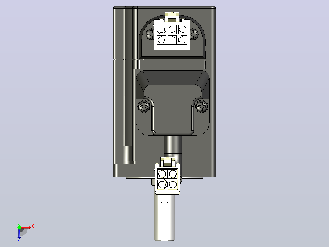 50W_键槽 不带刹车 增量伺服电机 (2)俯视图