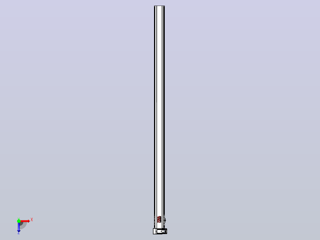 皮带直线轴半封闭可选导轨TPA-HNB-120D-110-L2300-LU-C-P40-N3俯视图